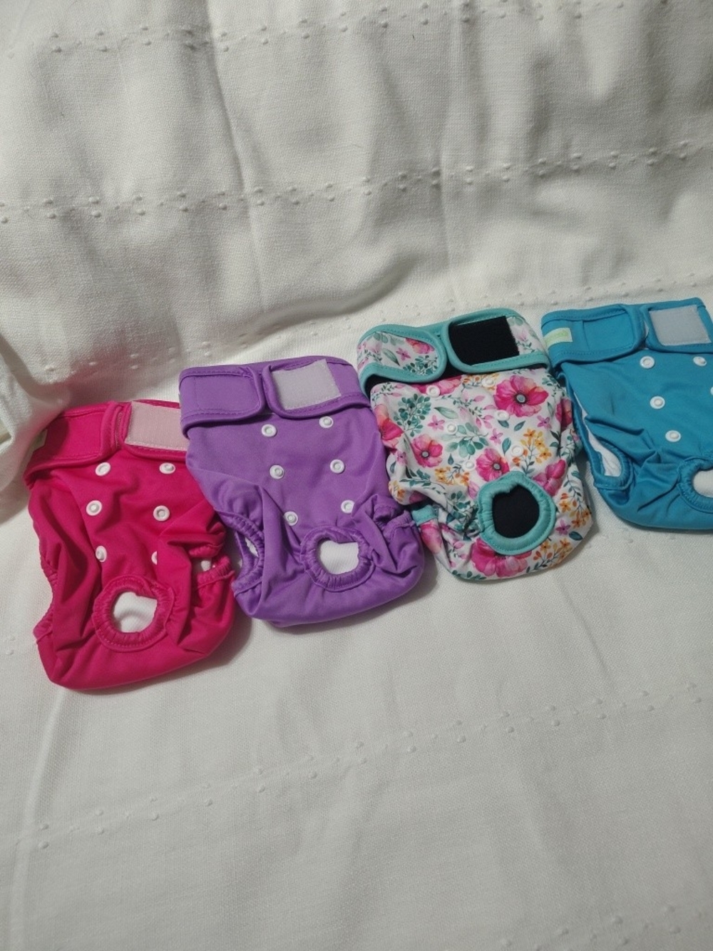 Wegreeco Washable Reusable Premium Female Dog Diapers Bright Color Sz M Lot of 4